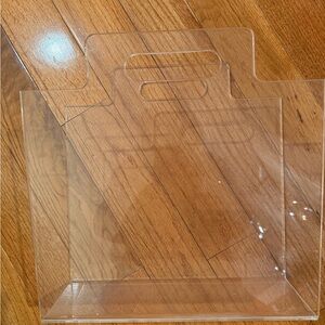 Vintage Acrylic Lucite magazine and vinyl holder stand.